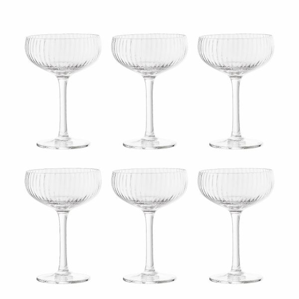 Astrid Champagne Glass, Clear, Glass — Set of 6