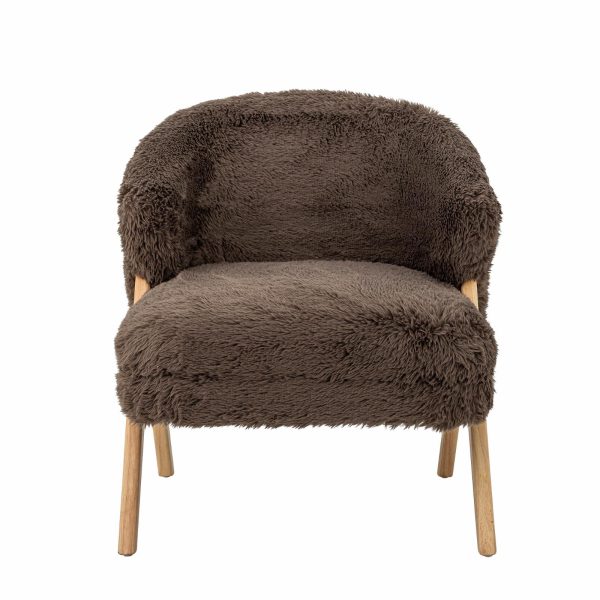 Camino Lounge Chair, Brown, Rubberwood