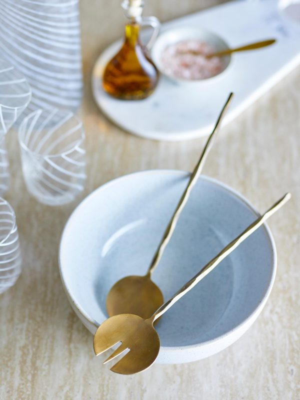 Gaith Salad Servers, Brass — Set of 2