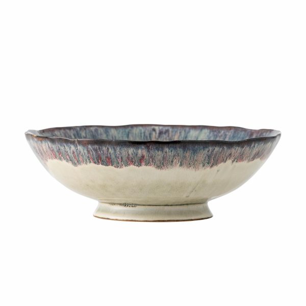 Imogen Bowl, Multi, Stoneware — Blue Rim