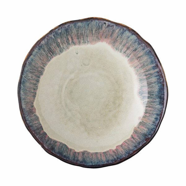 Imogen Bowl, Multi, Stoneware — Blue Rim