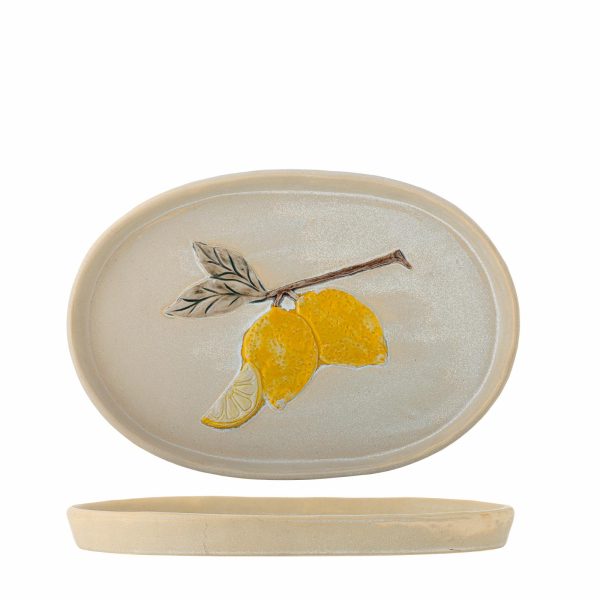Hadden Serving Plate, Yellow, Stoneware
