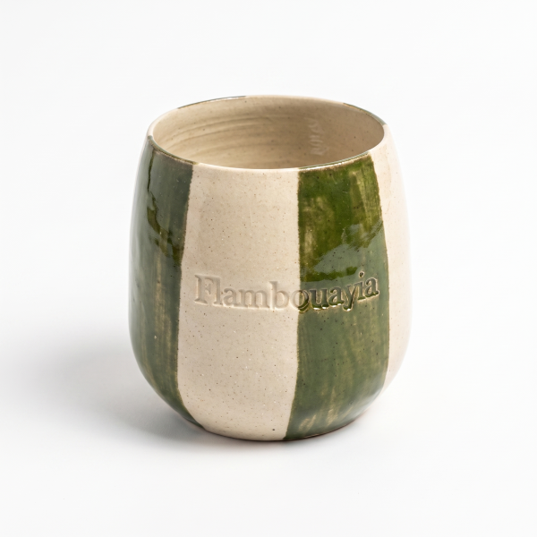 Flambouayia Hand-Painted Cup — Green