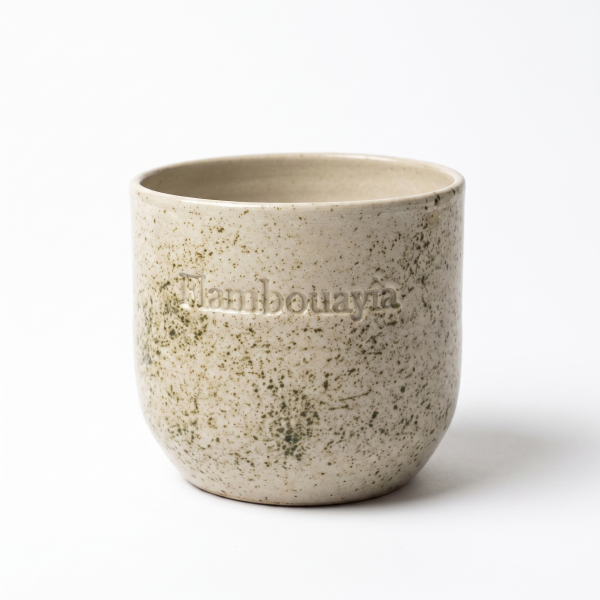Flambouayia Handmade Cup — Speckled Olive
