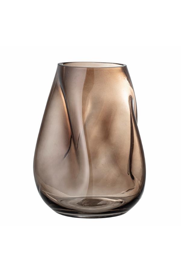 Ingolf Vase, Brown, Glass