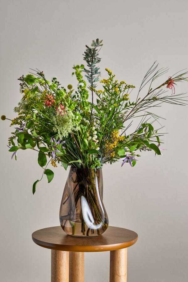 Ingolf Vase, Brown, Glass