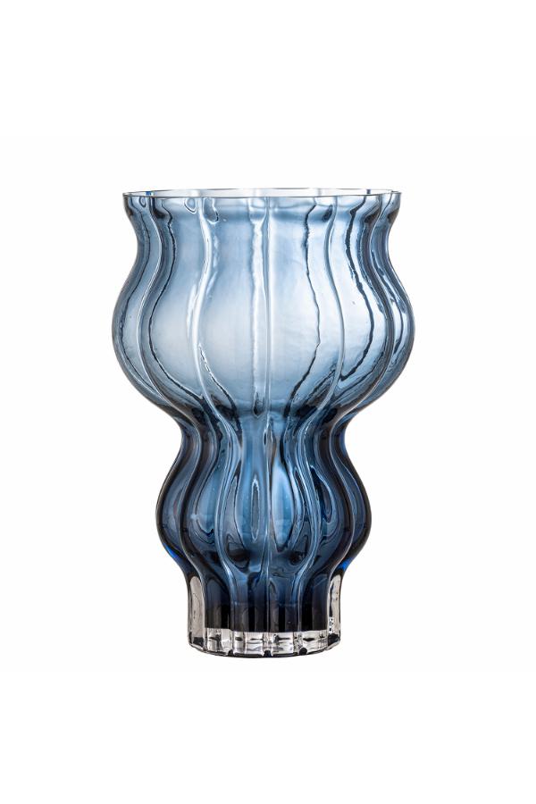 Zanna Vase, Blue, Glass