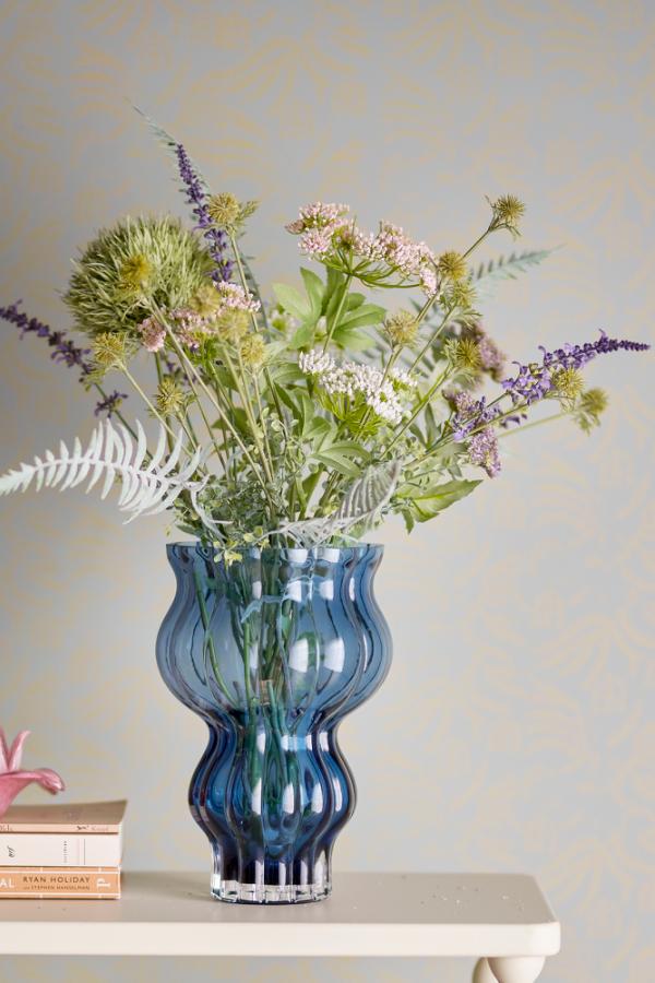 Zanna Vase, Blue, Glass