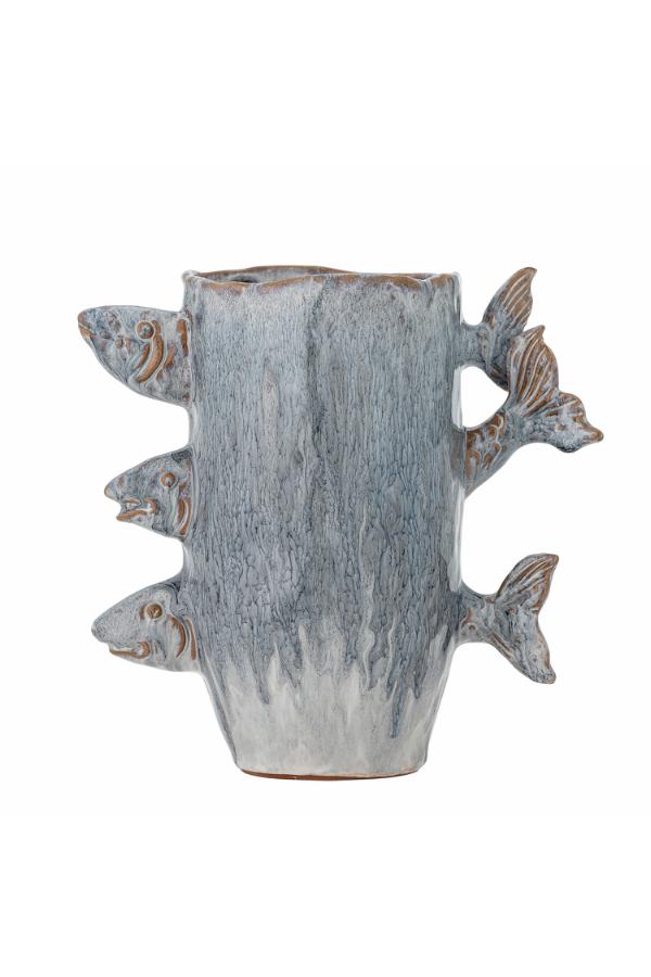 Tace Vase, Blue, Stoneware