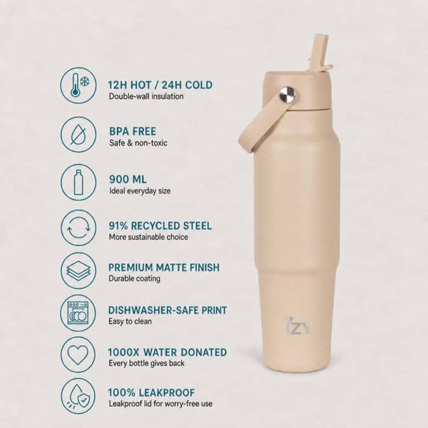 IZY Travel Bottle 900ml — Peach
