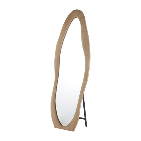 Osmose Velvet Mirror — Beige