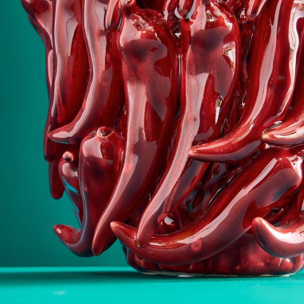 Chili Vase — Bordeaux Stoneware 30cm