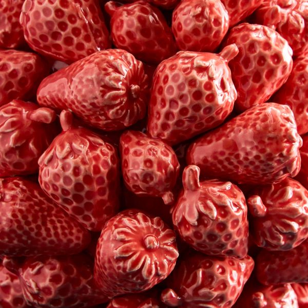 Strawberry Vase — Red Stoneware 25cm