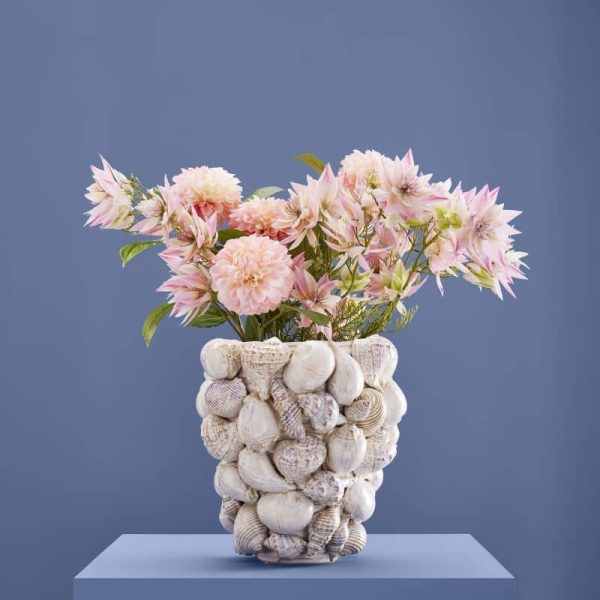 Shell Vase — Natural Stoneware 27.5cm