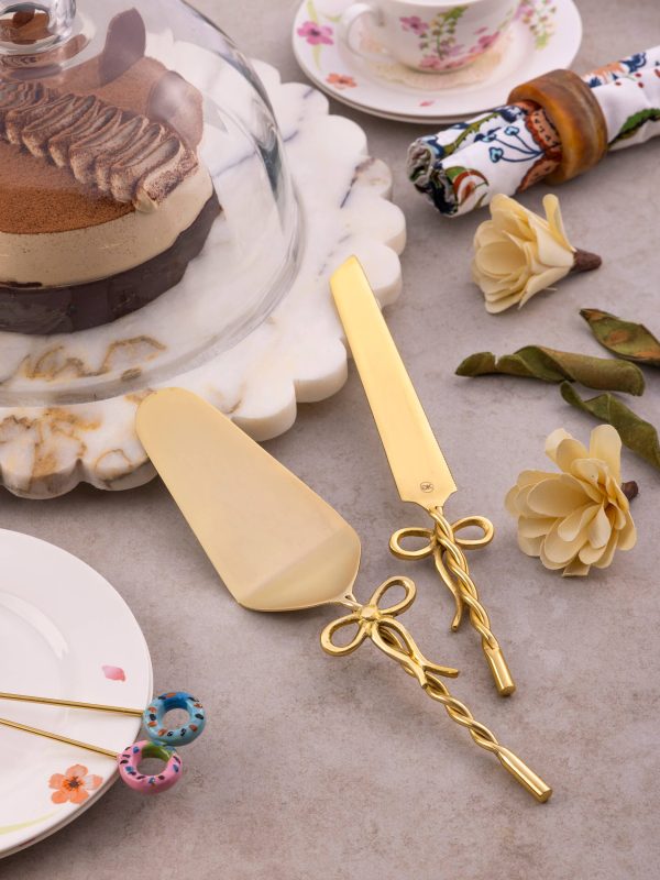 Imperial Gold Cake Server Set
