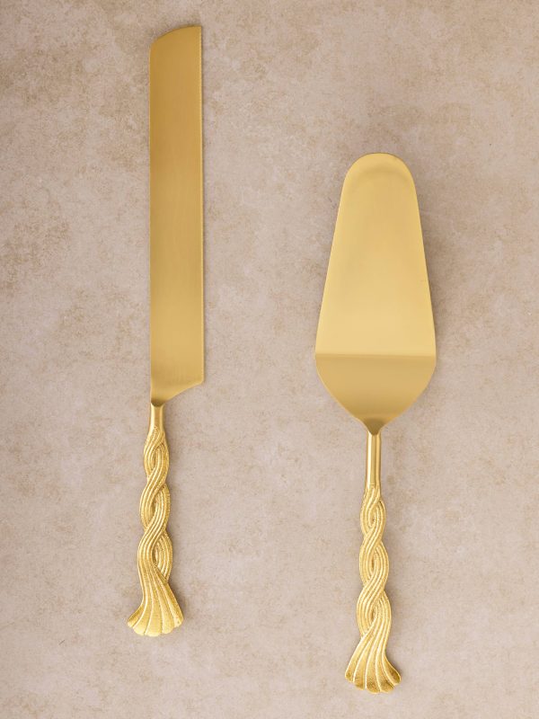 Santiago Rope Handle Cake Servers