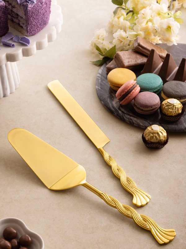 Santiago Rope Handle Cake Servers