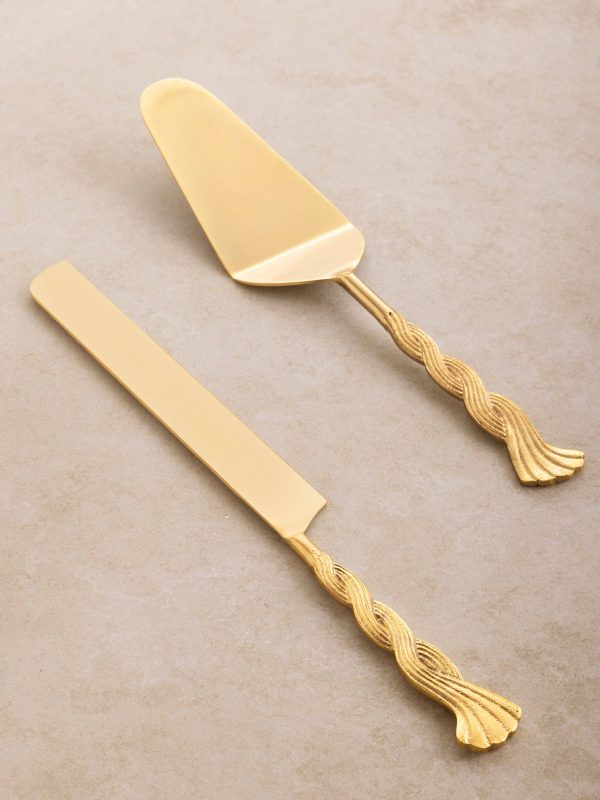 Santiago Rope Handle Cake Servers