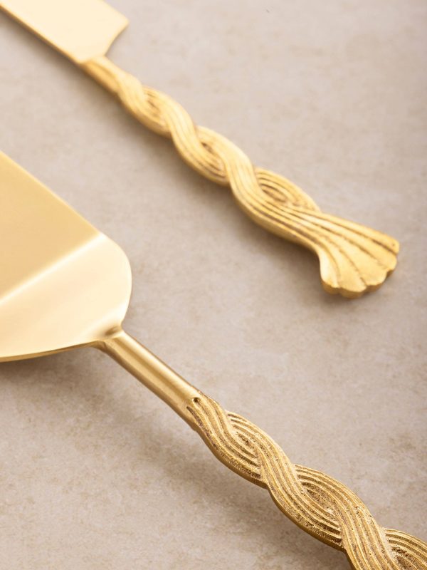 Santiago Rope Handle Cake Servers