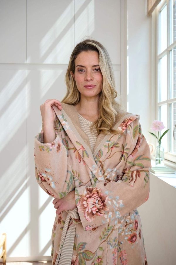 Bathrobe Secret Garden Khaki L