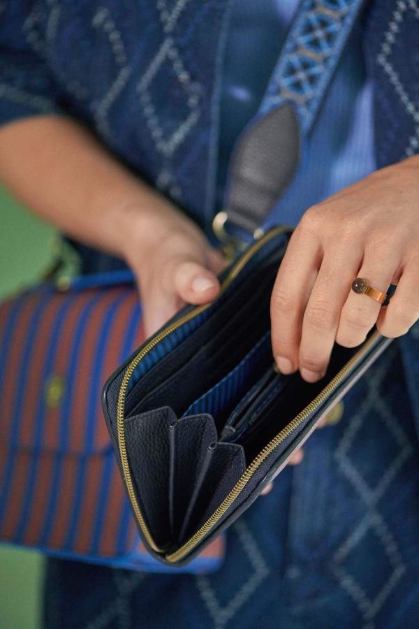 Willow Wallet Stripe Blue