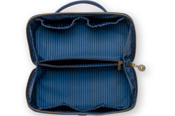 Cosmetic Bag Cyrille Medium Stripe Blue