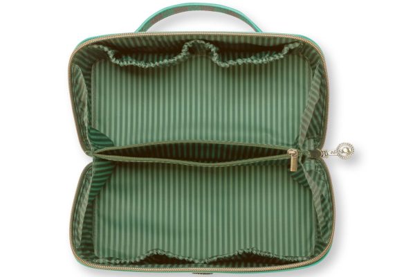 Cosmetic Bag Cyrille Medium Stripe Green