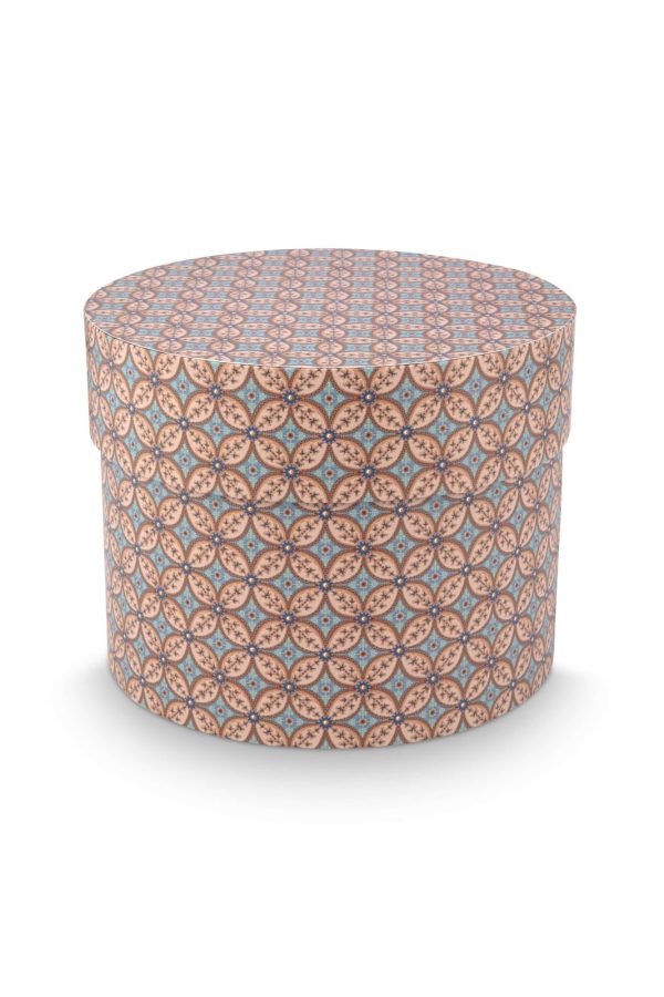 Set/3 Box Round Blooming Tales Blue-Khaki