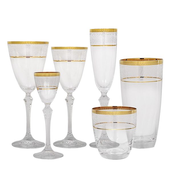 Sabrina Gold Crystal Glass — Set of 6
