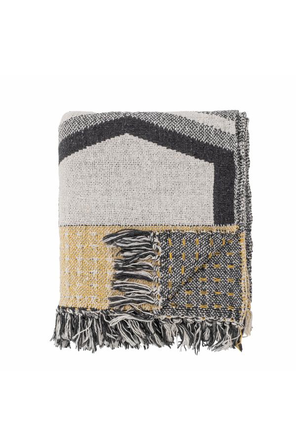 Annli Throw, Grey, Recycled Cotton