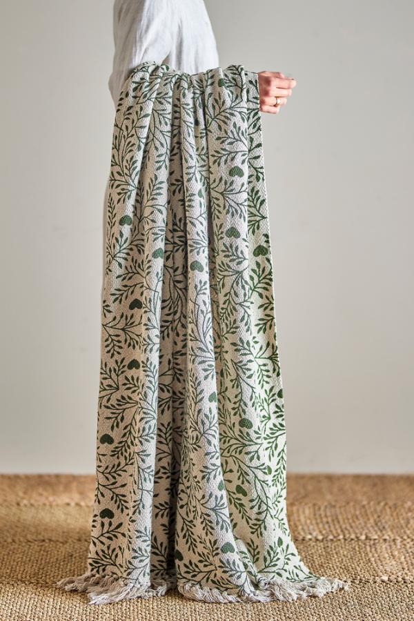 Maribelle Throw, Green, Recycled Cotton
